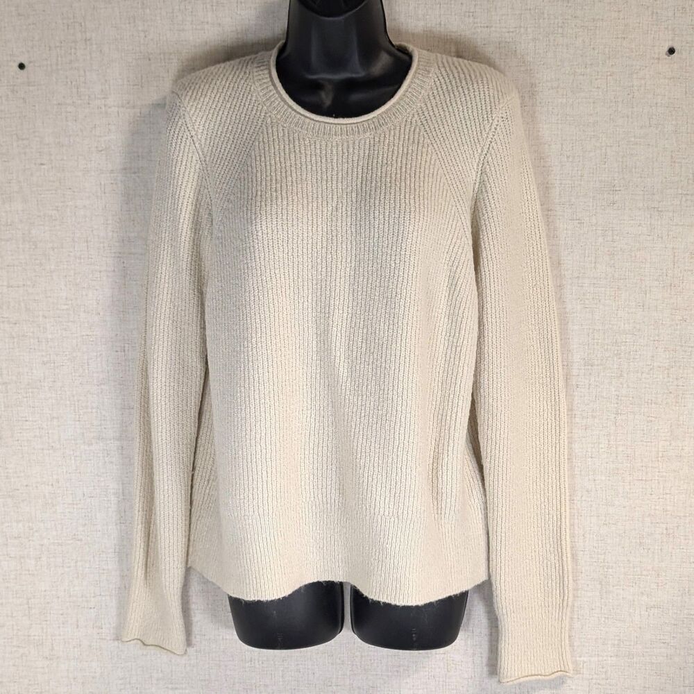 Kuhl Cream Knit Long Sleeve Crew Neck Sweater Women's Size Medium